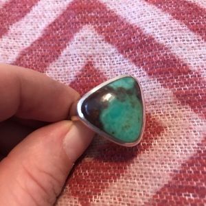 Chrysoprase and Sterling Silver Ring
